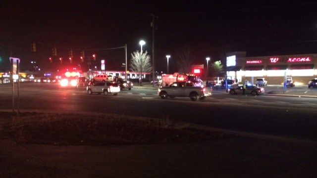 Scene of crash on White Horse Road. (FOX Carolina/ 1/20/17)