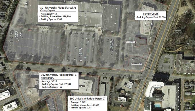 Aerial look at the 37 acres that can be developed (Greenville County)