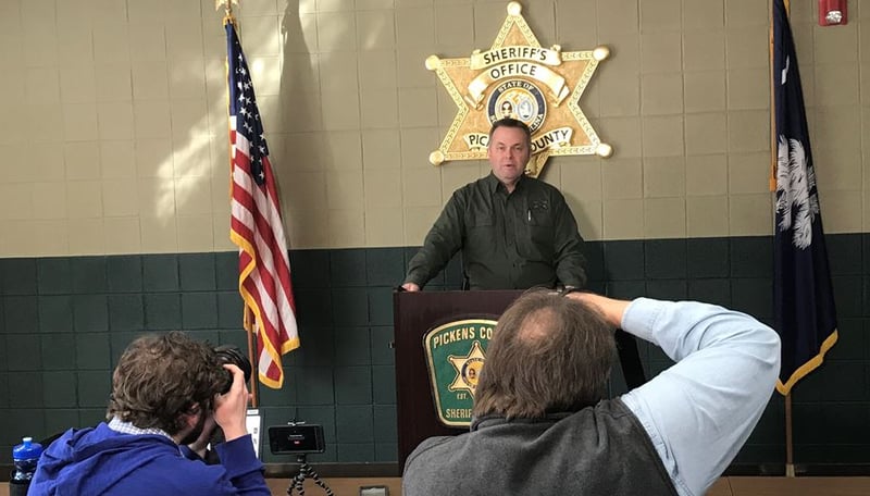 Sheriff Rick Clark announces Pickens Co. drug arrests (FOX Carolina/ Jan. 19, 2018)