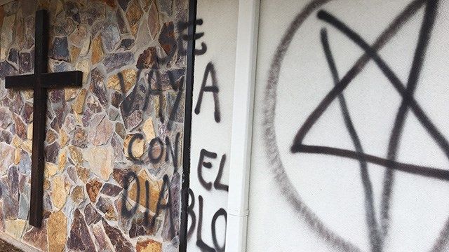 Upstate church vandalized with satanic messages, derogatory comments about Rev. Billy Graham